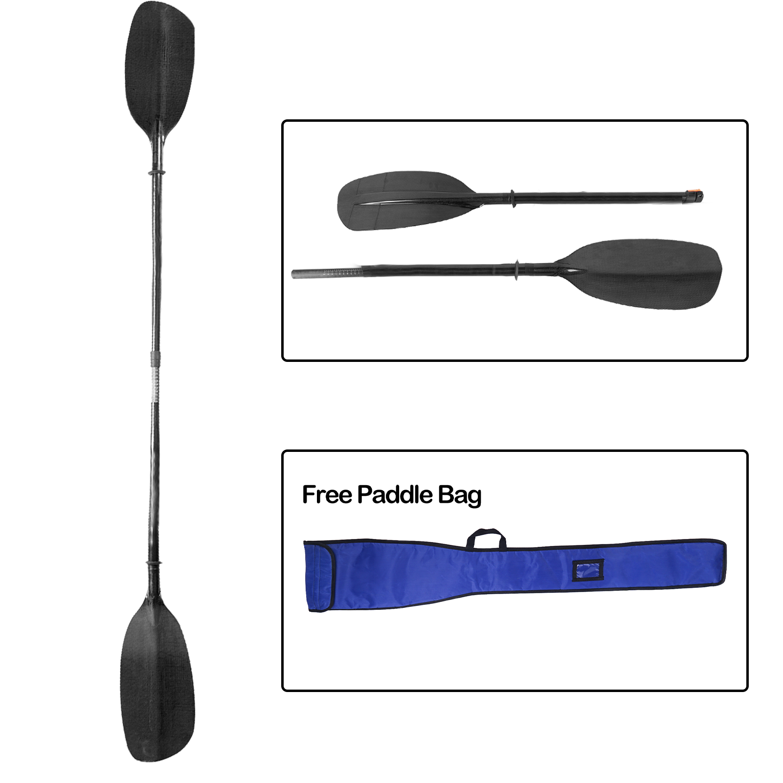 Kayak Paddle Carbon - Pá de carbono Whitewater para caiaque